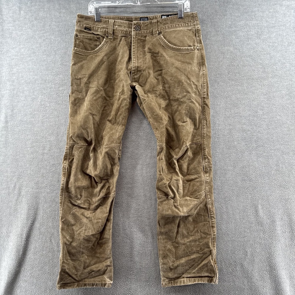 Kuhl Free Rydr Pants Mens 32X30 Brown Vintage Patina Dye Canvas Outdoor Cotton